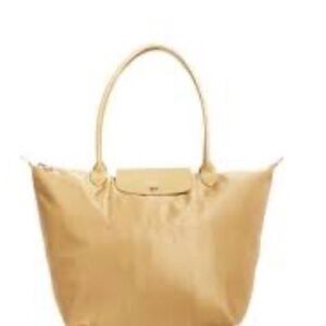 Longchamp Le Pliage Neo Large Nylon Tote Bag Gold on Gold- New With Tags